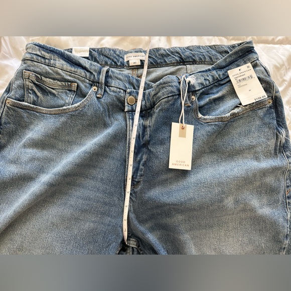 ✨NWT Good American Good 90s Jeans Indigo 542 Fitted Waist Perfect Blue Jeans 20W - Picture 13 of 17